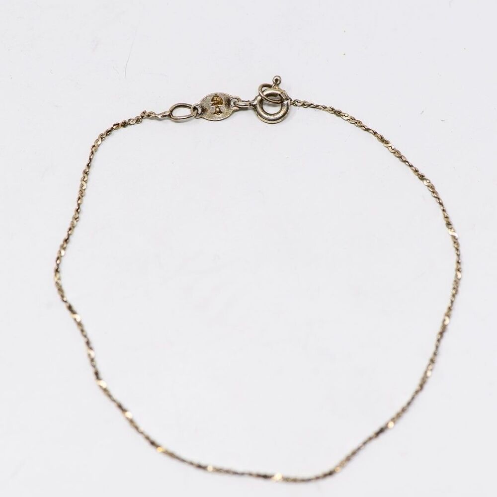 Bracelet Vintage 925 Sterling‎ Silver Italy Chain